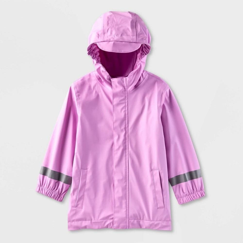 #3096 4T Toddler Rubber Rain Jacket - Cat & Jack Purple - Default