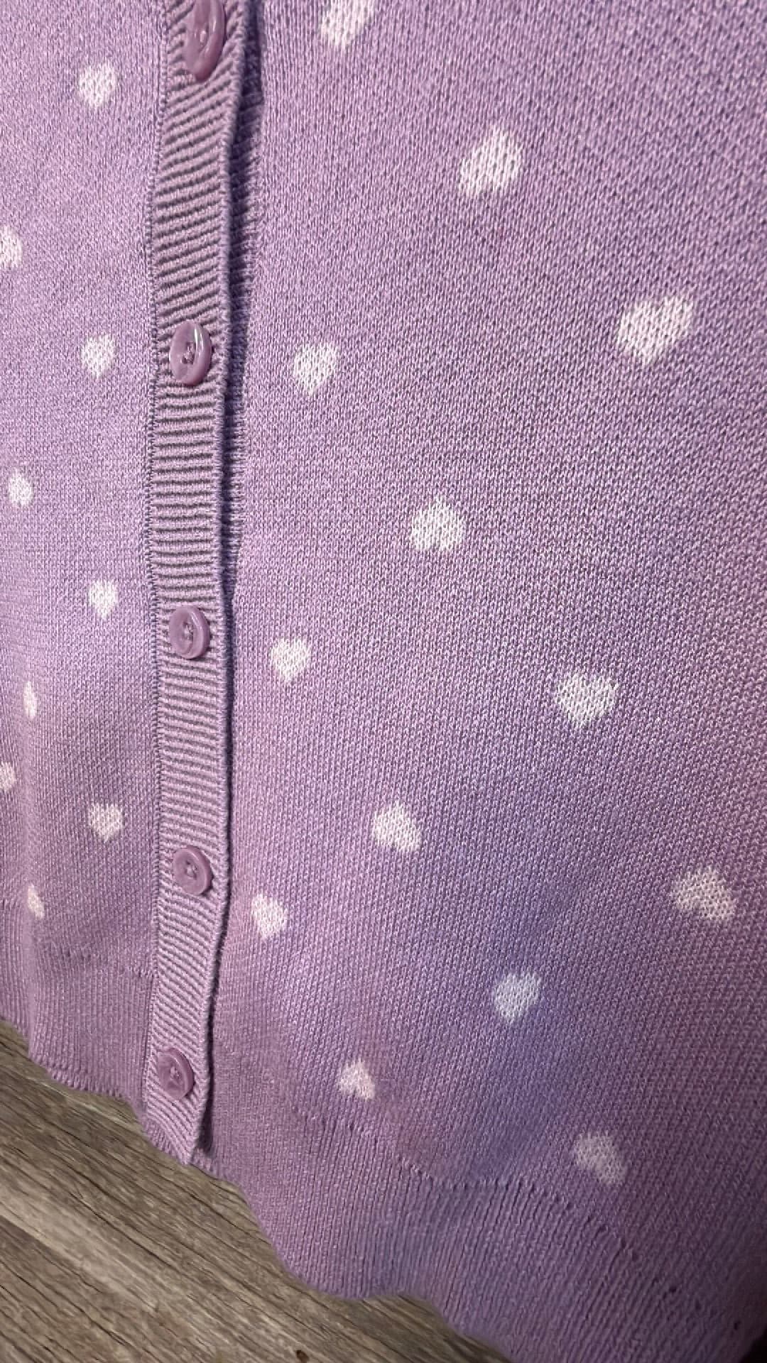 #3030 4T Toddler Girls' Jacquard Cardigan - Cat & Jack Lilac Purple - Default - Thumbnail 2