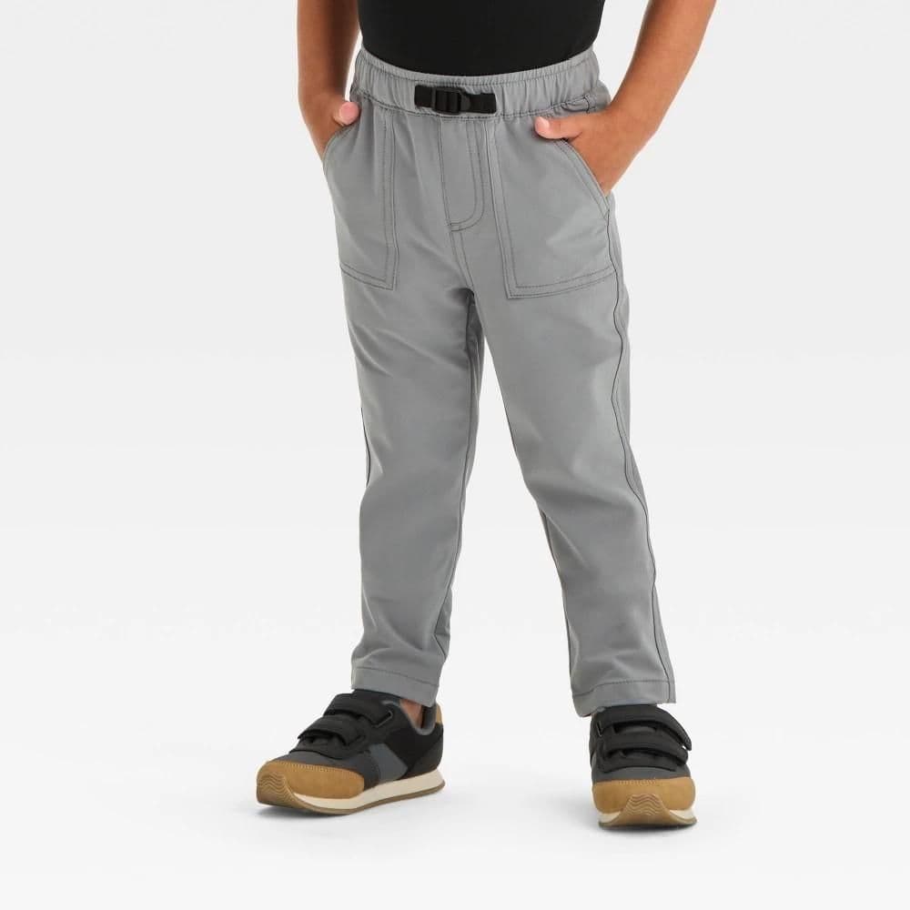 #8565 18M Toddler Boys' Pull-On Quick Dry Straight Pants - Cat & Jack Gray - Default