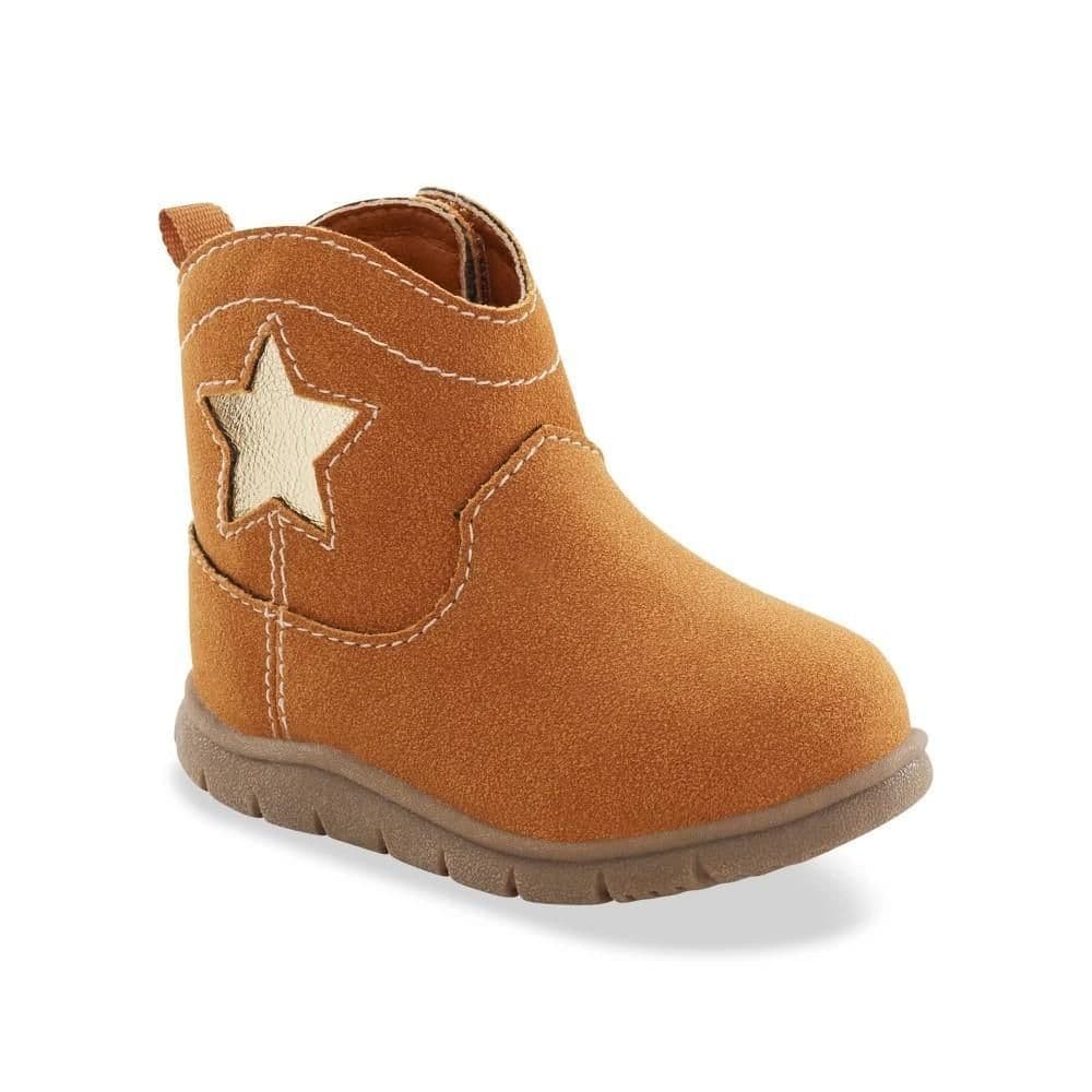#9227 Size 4 Carter's Just One You Toddler Girls' First Walker Boots - Tan - Default