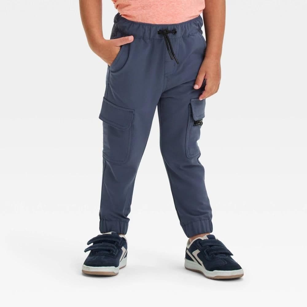 #4256 2T Toddler Boys' Pull-On Quick Dry Jogger Pants - Cat & Jack Navy Blue - Default