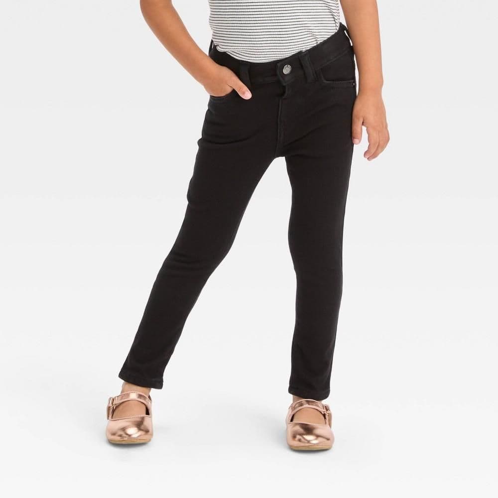 #8941 3T Toddler Solid Jeggings - Cat & Jack Black - Default