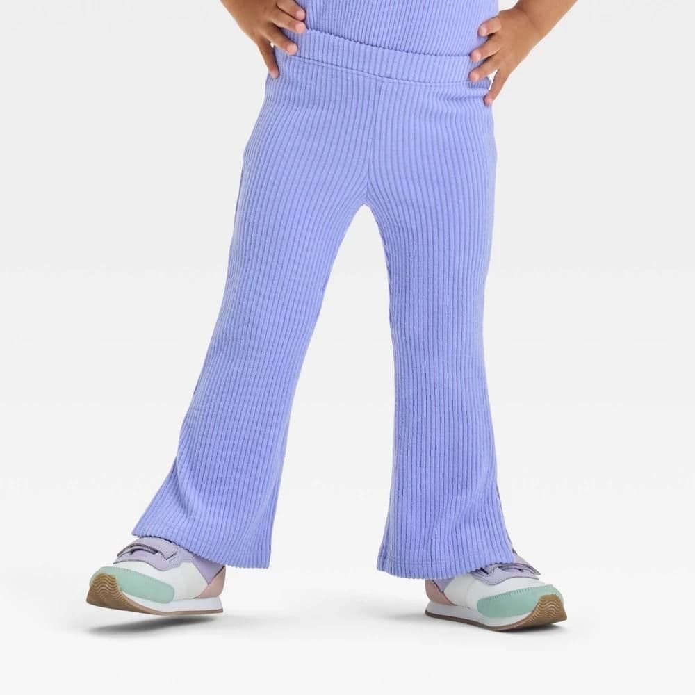 #2437 2T Toddler Girls' Cozy Bottom Pants - Cat & Jack Periwinkle Blue - Default