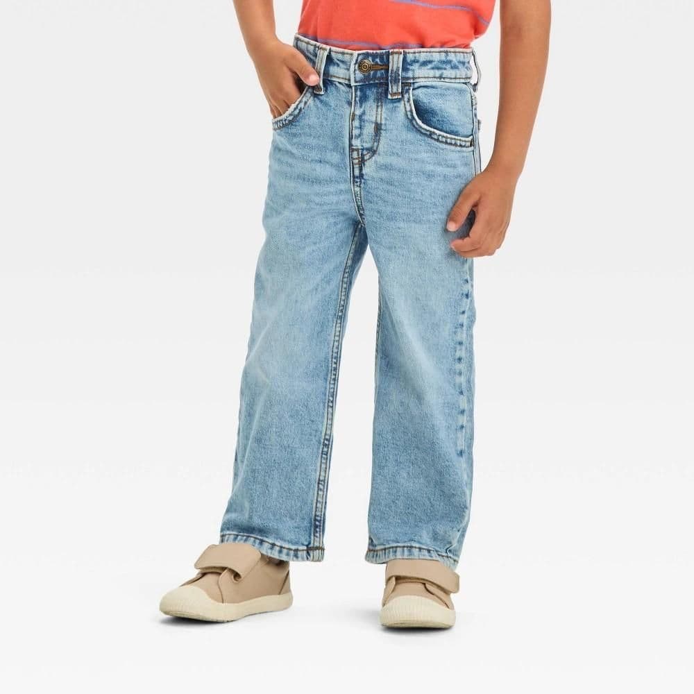 #8571 18M Toddler Boys' Straight Fit Jeans - Cat & Jack Light Wash - Default