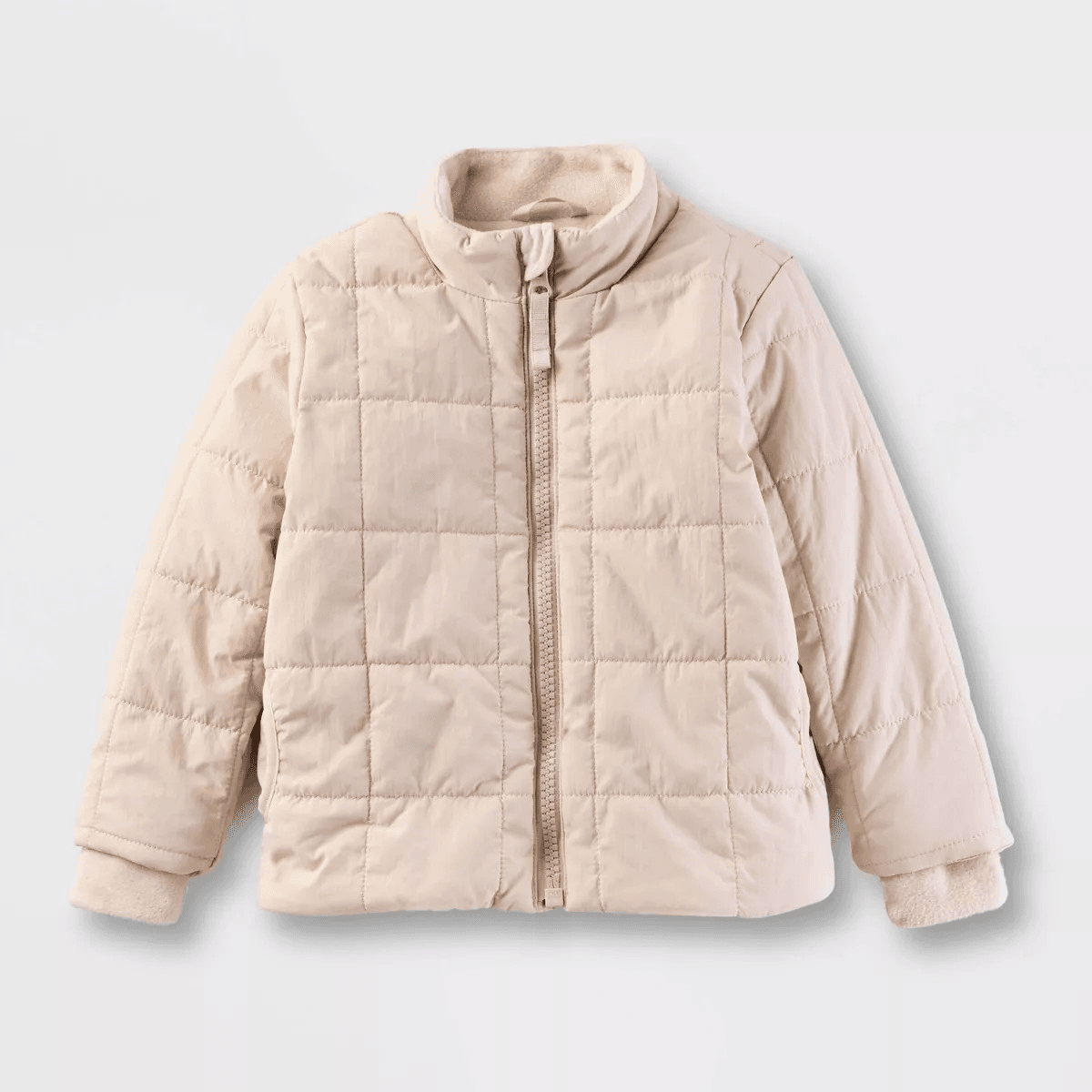 #4768 5T Toddler Quilted Puffer Jacket - Cat & Jack Cream - Default