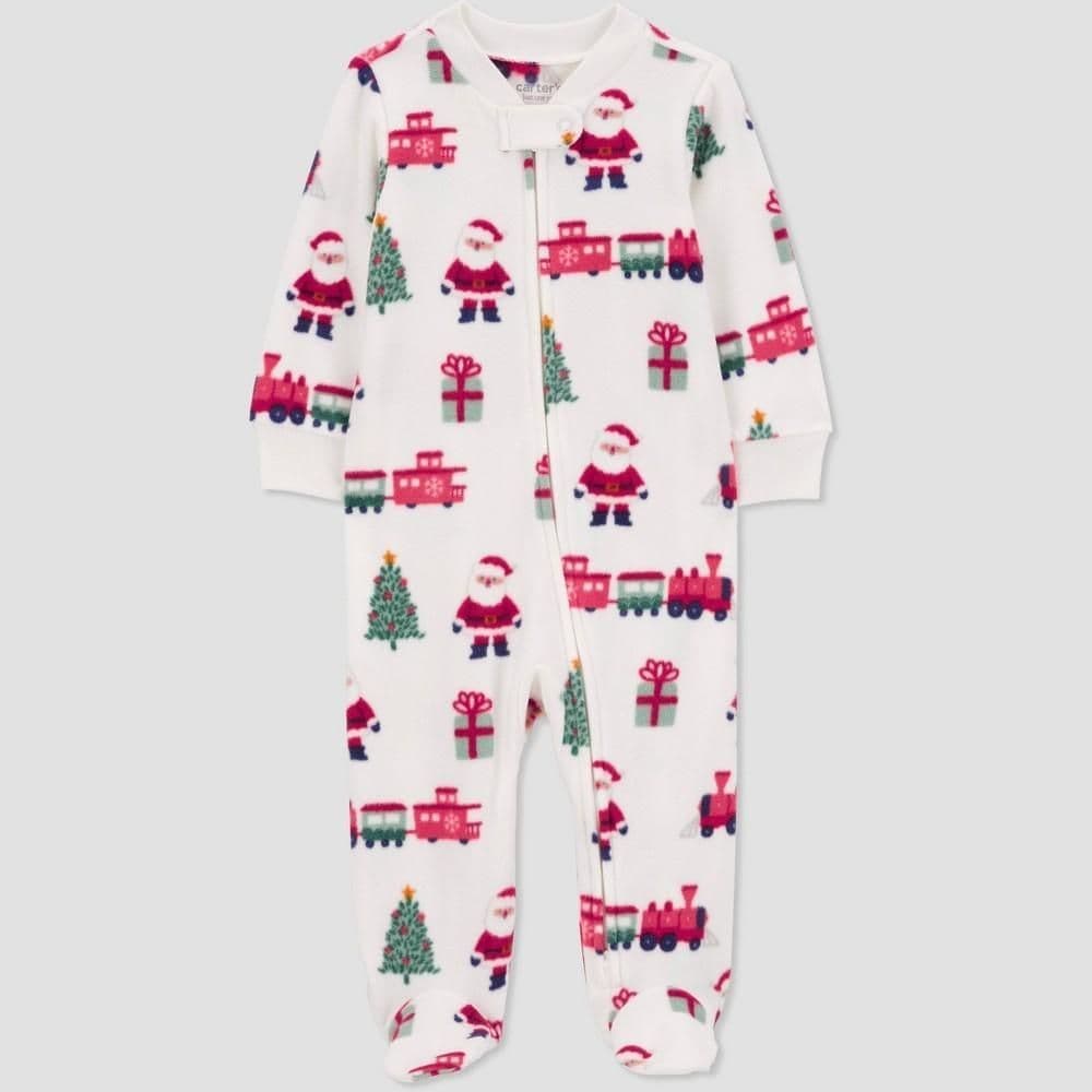 #1271 3M Carter's Baby Santa Workshop Sleep N' Play - White - Default