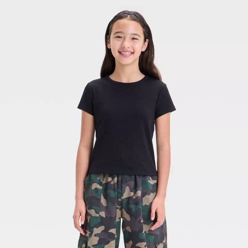 #5751 XL Girls' Short Sleeve T-Shirt - art class Black - Default