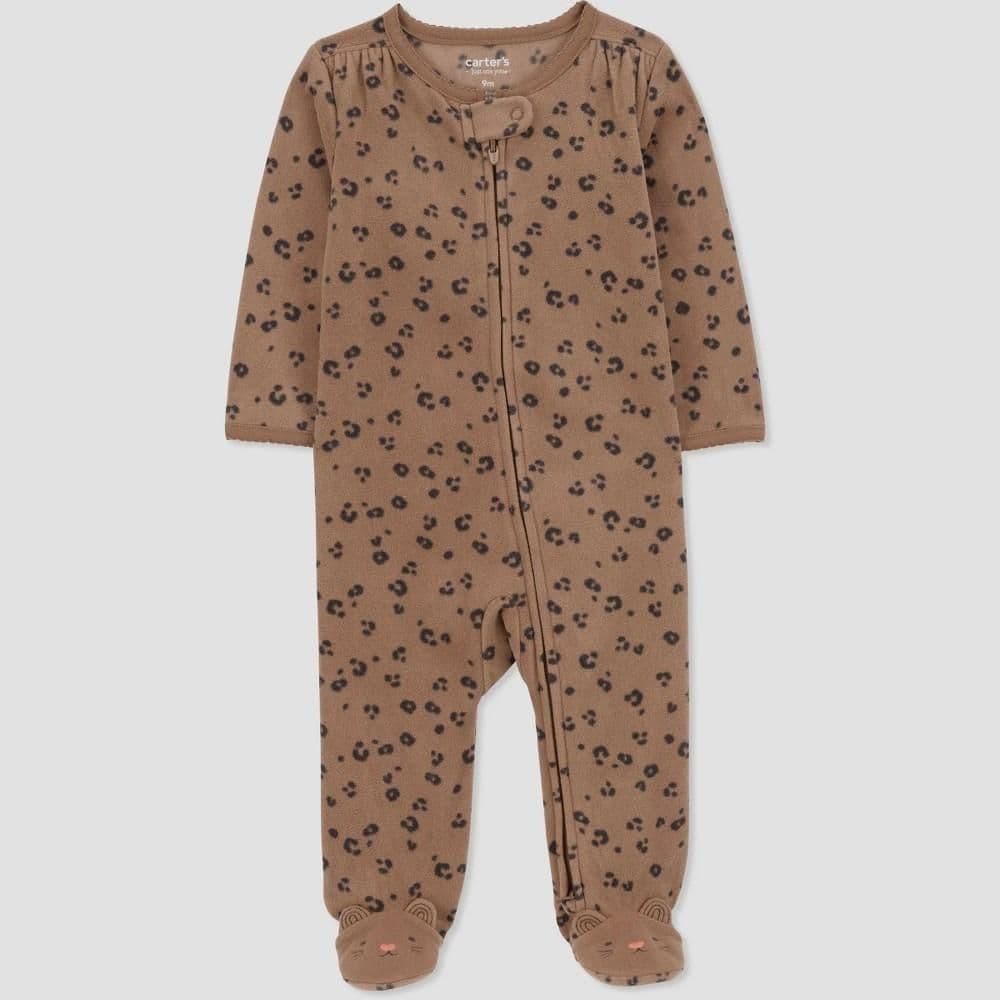 #8101 3M Carter's Just One You Baby Girls' Sleep N' Play - Brown - Default