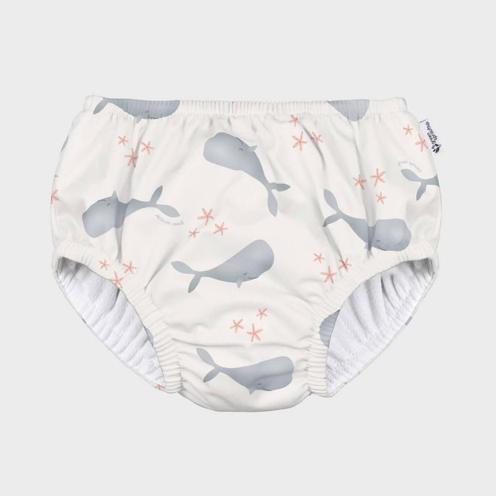 #8516 18M green sprouts Baby Eco Pull-Up Reusable Swim Diaper - Off-White - Default