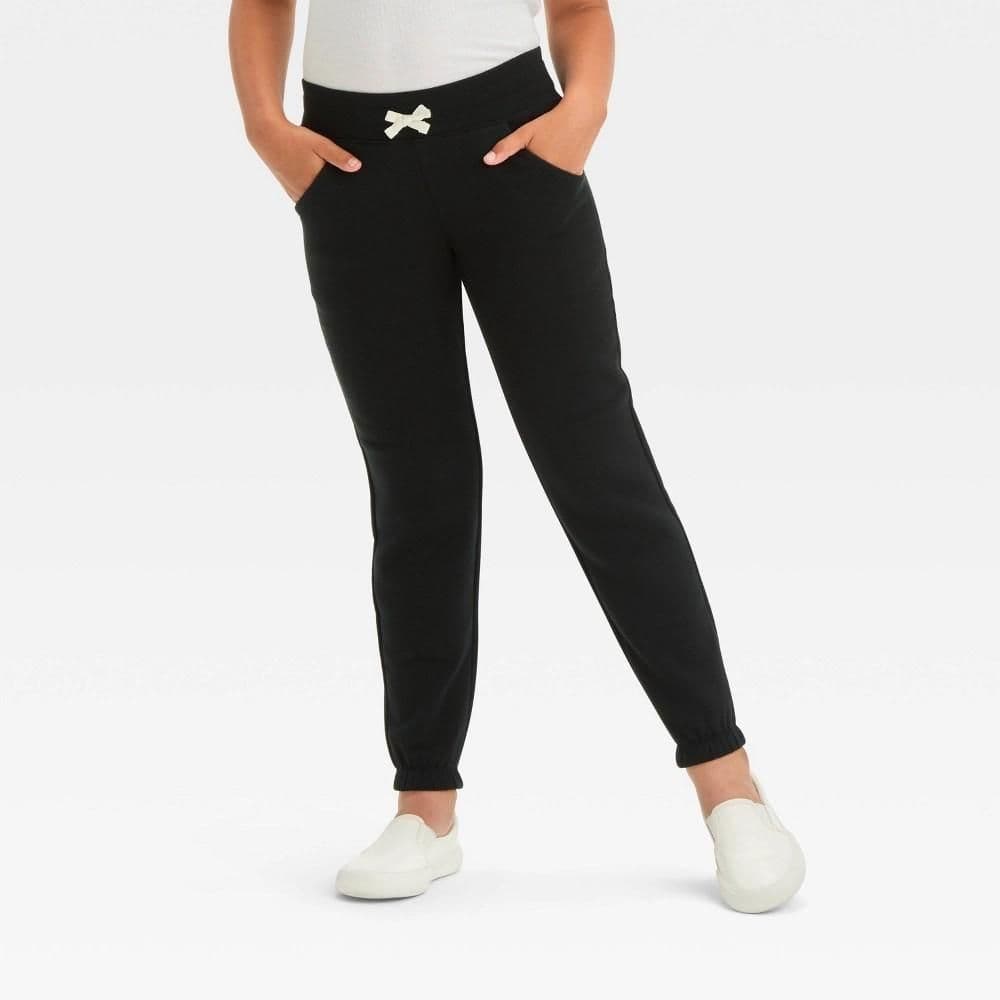 #5724 XL Girls' Fleece Jogger Pants - Cat & Jack Black - Default