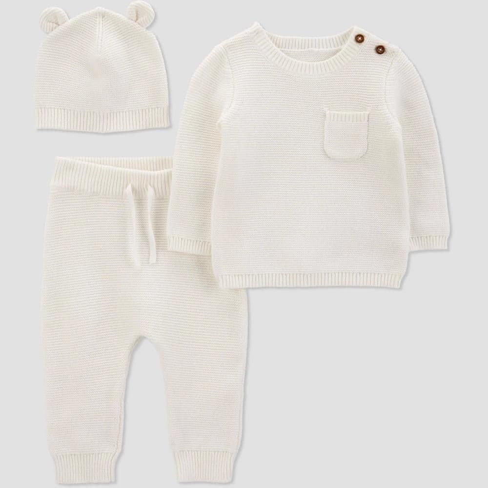 #1684 12M Carter's Baby BearTop & Bottom Set - Cream - Default