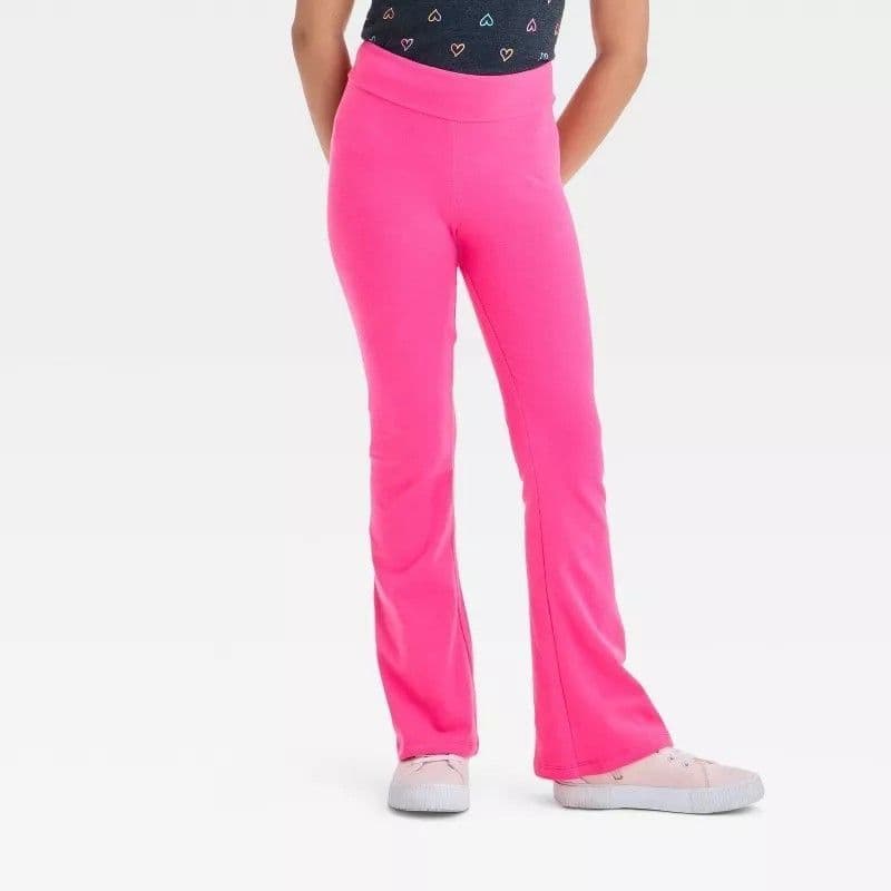 #5139 Small Girls' Flare Leggings - Cat & Jack Dark Pink - Default