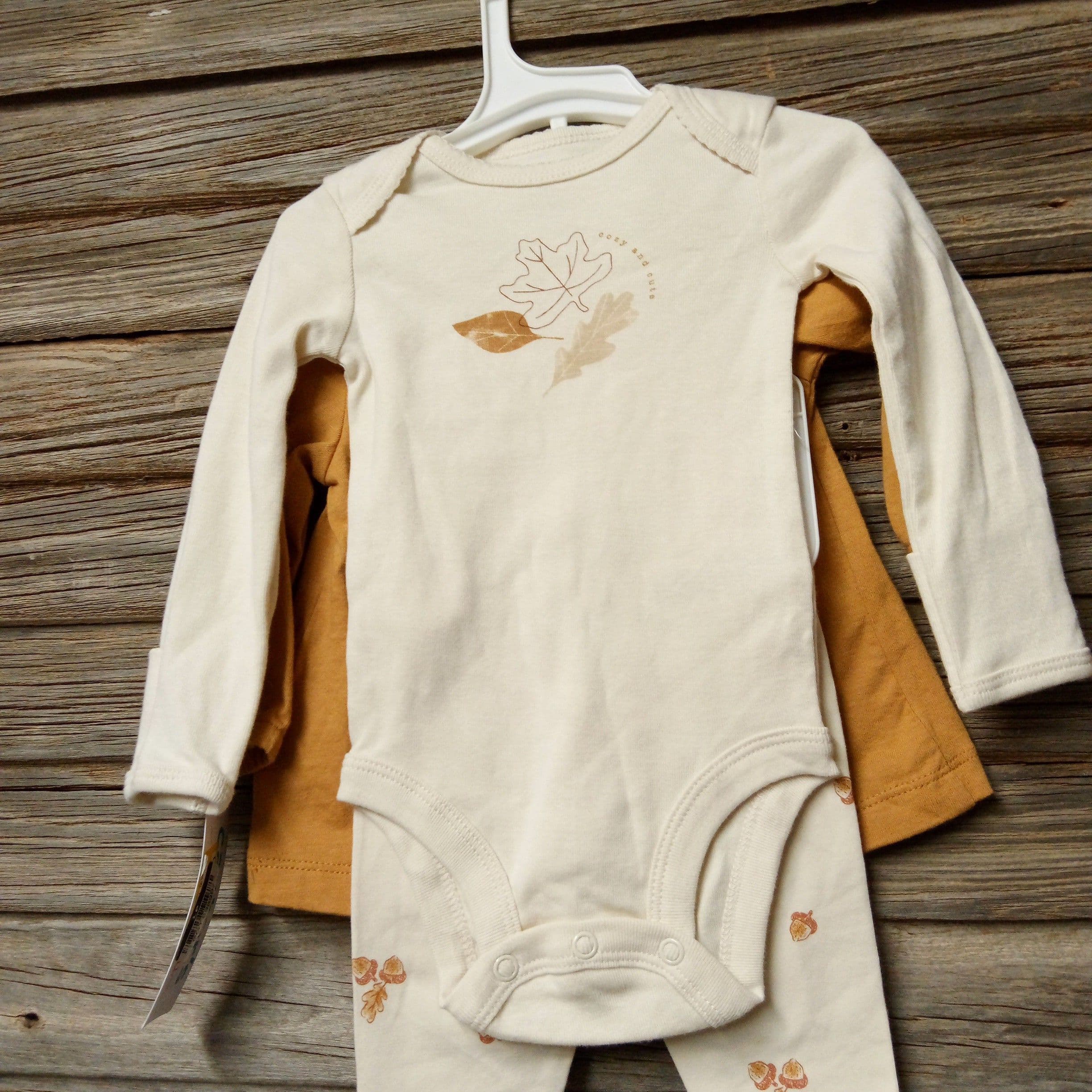 #1250 3M Carter's Baby Girls' FoliageTop & Bottom Set - Brown - Default - Thumbnail 2
