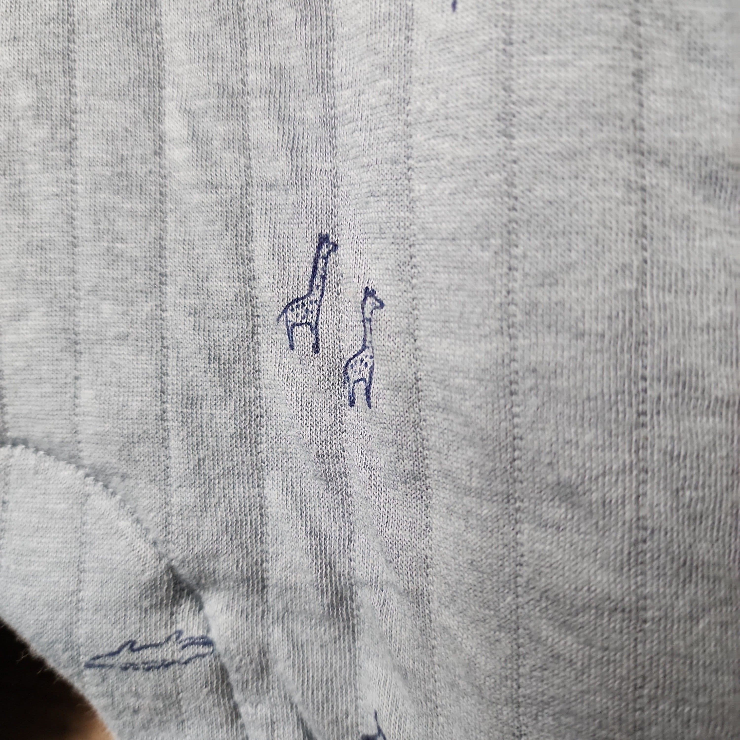 #1204 3M Carter's Baby Boys' Quilted Undershirt & Bottom Set - Blue/Gray - Default - Thumbnail 2