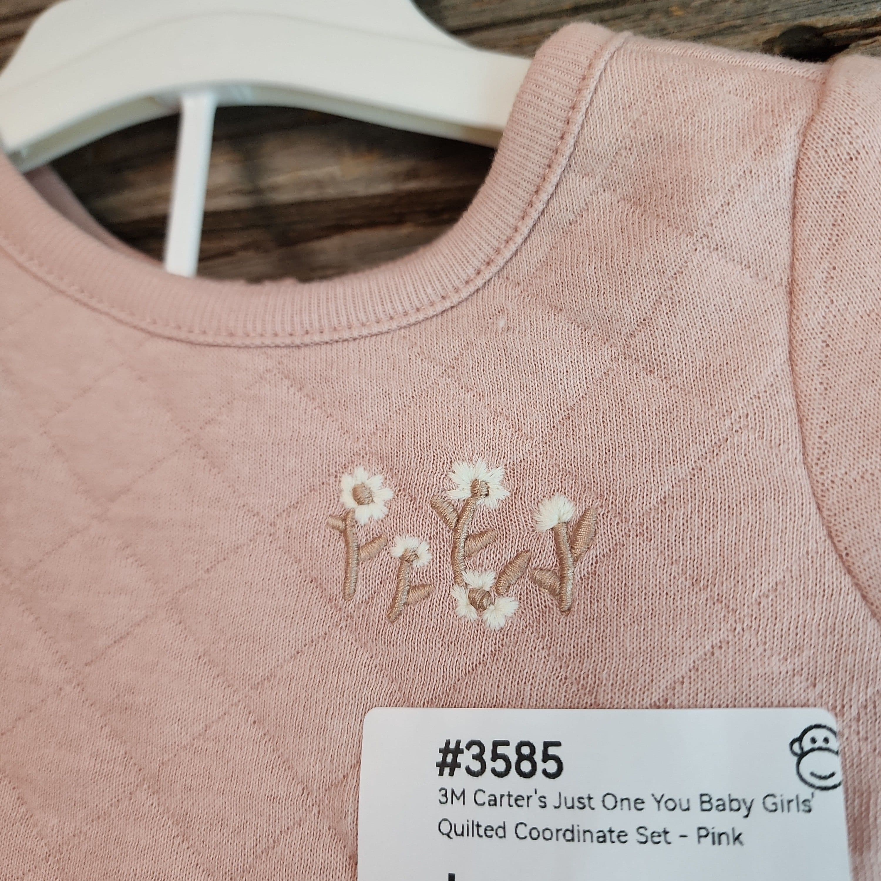 #3585 3M Carter's Just One You Baby Girls' Quilted Coordinate Set - Pink - Default - Thumbnail 2