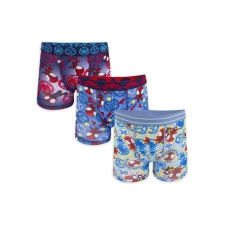 #9014 4T 4T Toddler Boys' Spider-Man 3pk Boxer Briefs - : Spidey and His Amazing Friends Knit Underwear, Classic Rise, Full Waistband Elastic - Default