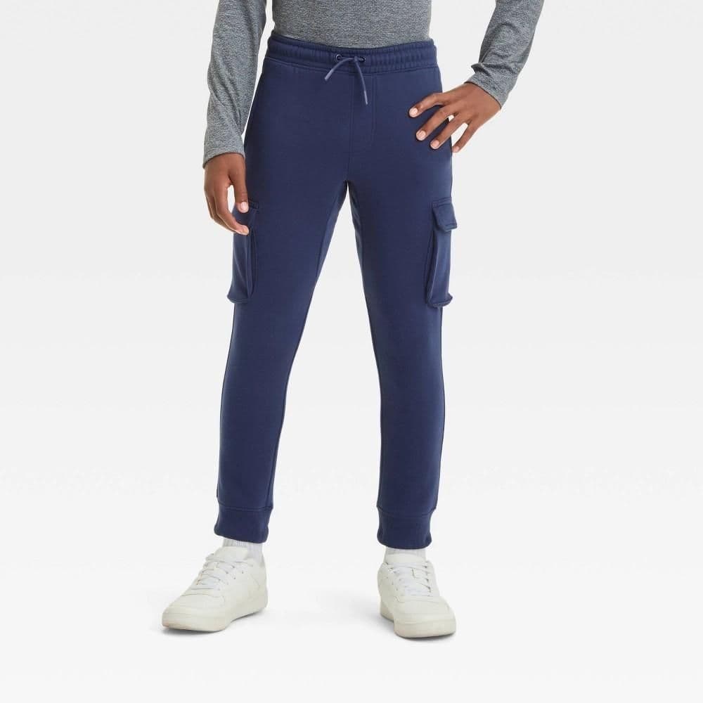 #5066 Small Boys' Fleece Cargo Jogger Pants - All In Motion Blue - Default