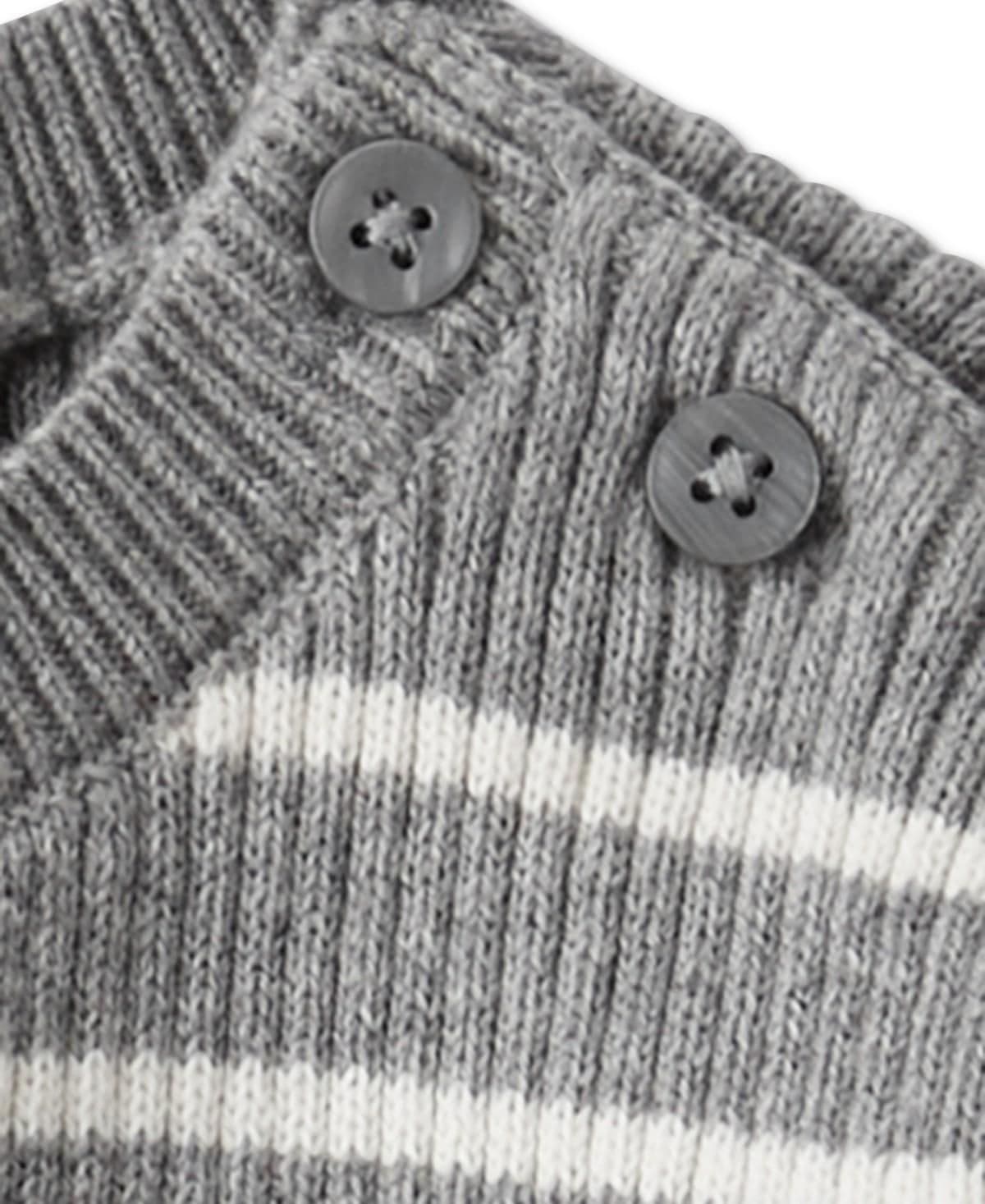 #8641 24M Little Planet by Carter's Organic Baby Knit Striped Pullover Sweater & Pull-On Pants Set - Gray - Default - Thumbnail 3