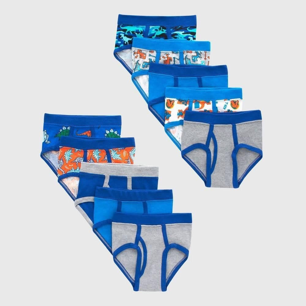 #8794 2T-3T Hanes Toddler Boys' 10pk Briefs - Blue - Default