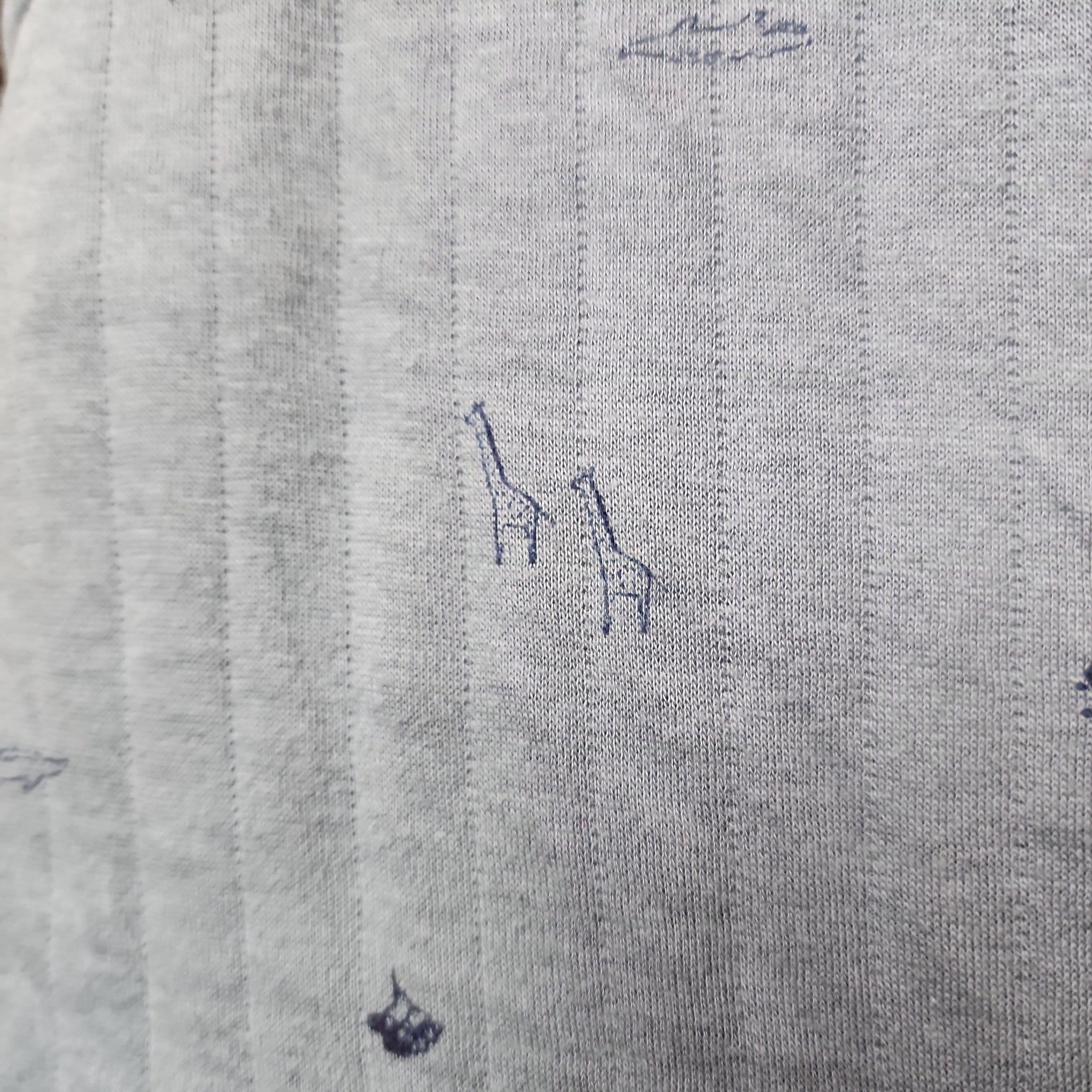 #1391 6M Carter's Baby Boys' Quilted Undershirt & Bottom Set - Blue/Gray - Default - Thumbnail 2