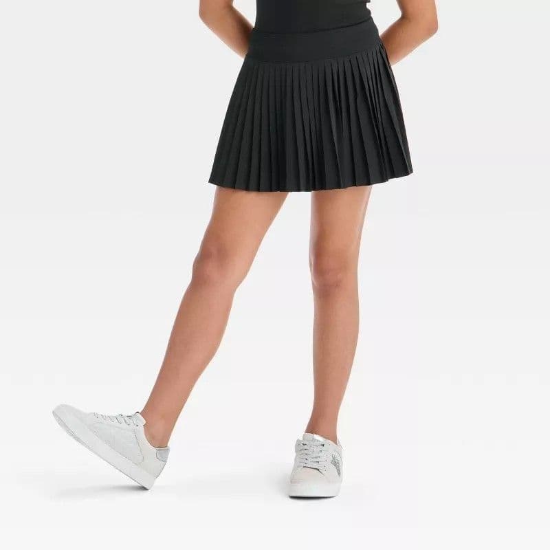 #5125 Small Girls' Active Light Pleated Skort - All In Motion Black - Default