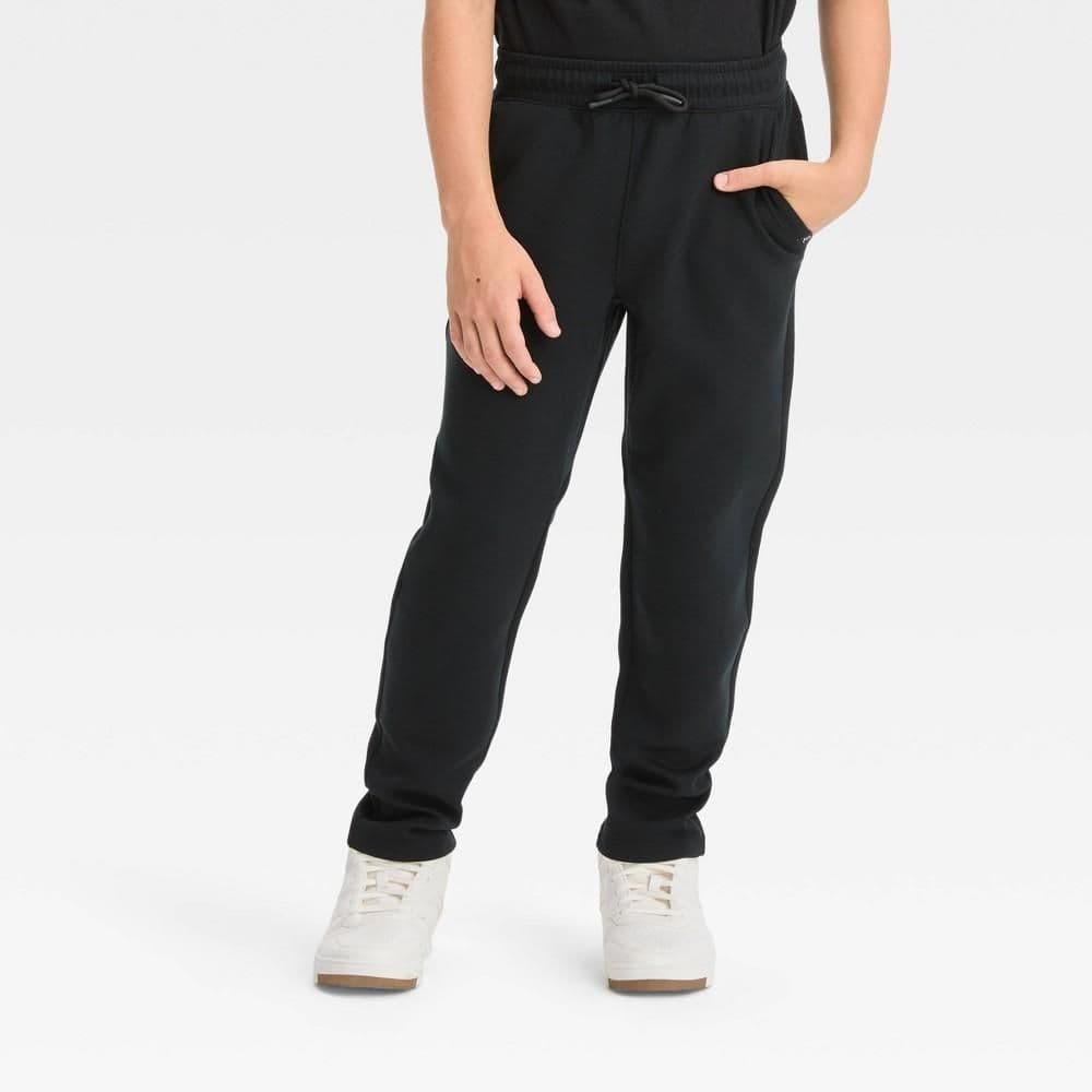#5516 Large Boys' Tech Fleece Sports Jogger Pants - art class Black - Default