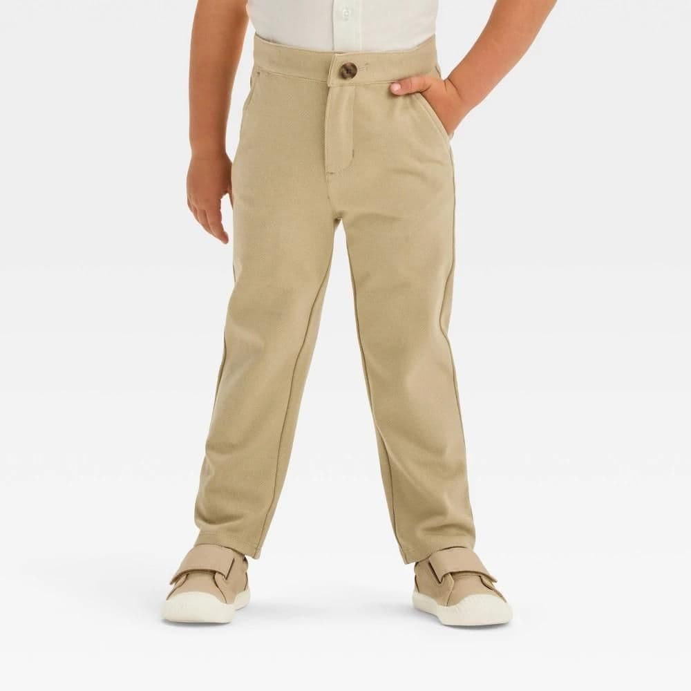 #6204 12M Toddler Boys' Knit Pants - Cat & Jack Khaki - Default