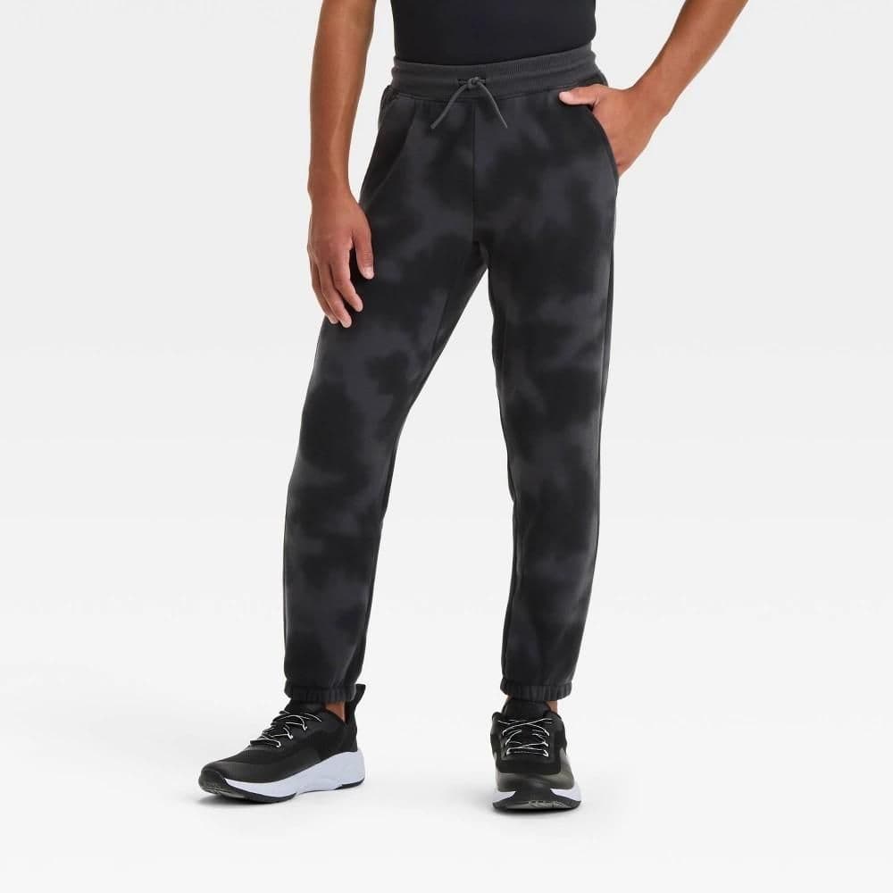 #5068 Small Boys' Fleece Jogger Pants - All In Motion Black Wash - Default