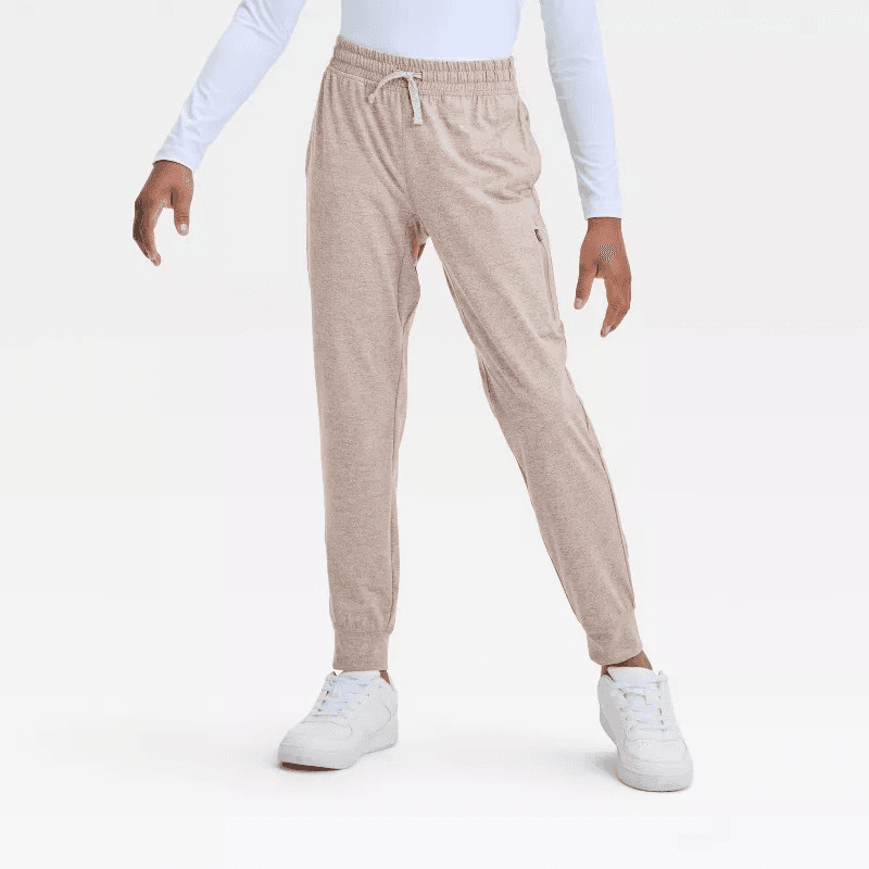 #4981 XS Boys' Soft Stretch Jogger Pants - All In Motion Tan XS - Default