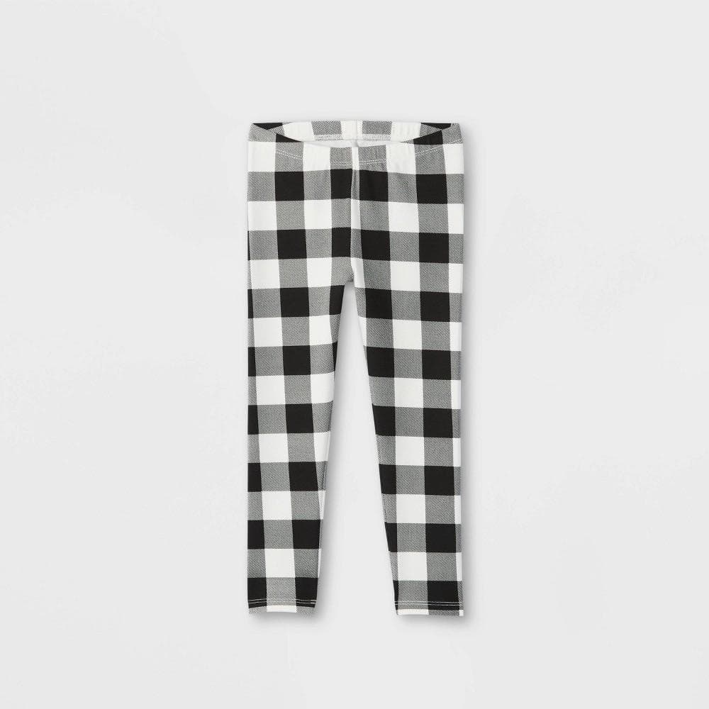 #6750 3T Toddler Girls' Buffalo Check Leggings - Cat & Jack™ - Regular