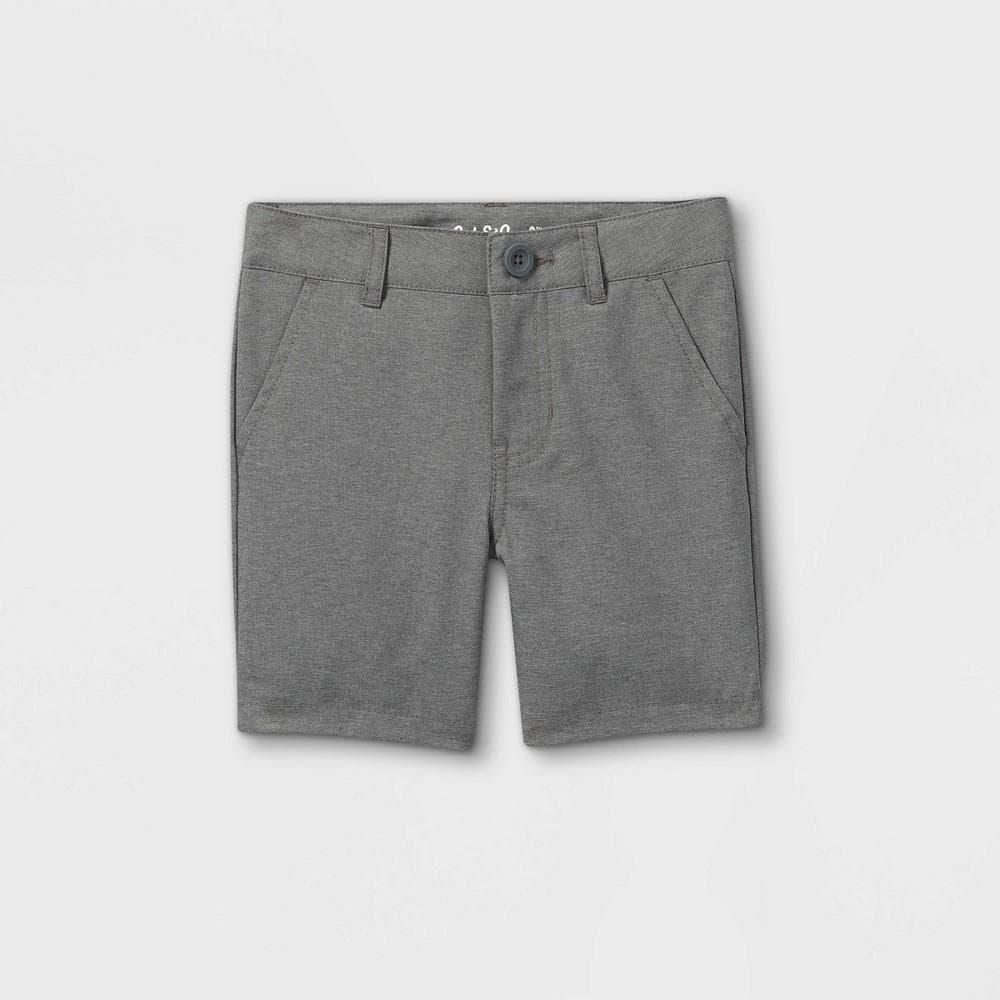 #6753 2T Toddler Boys' Woven Quick Dry Above Knee Chino Shorts - Cat & JackTM Gray 2T