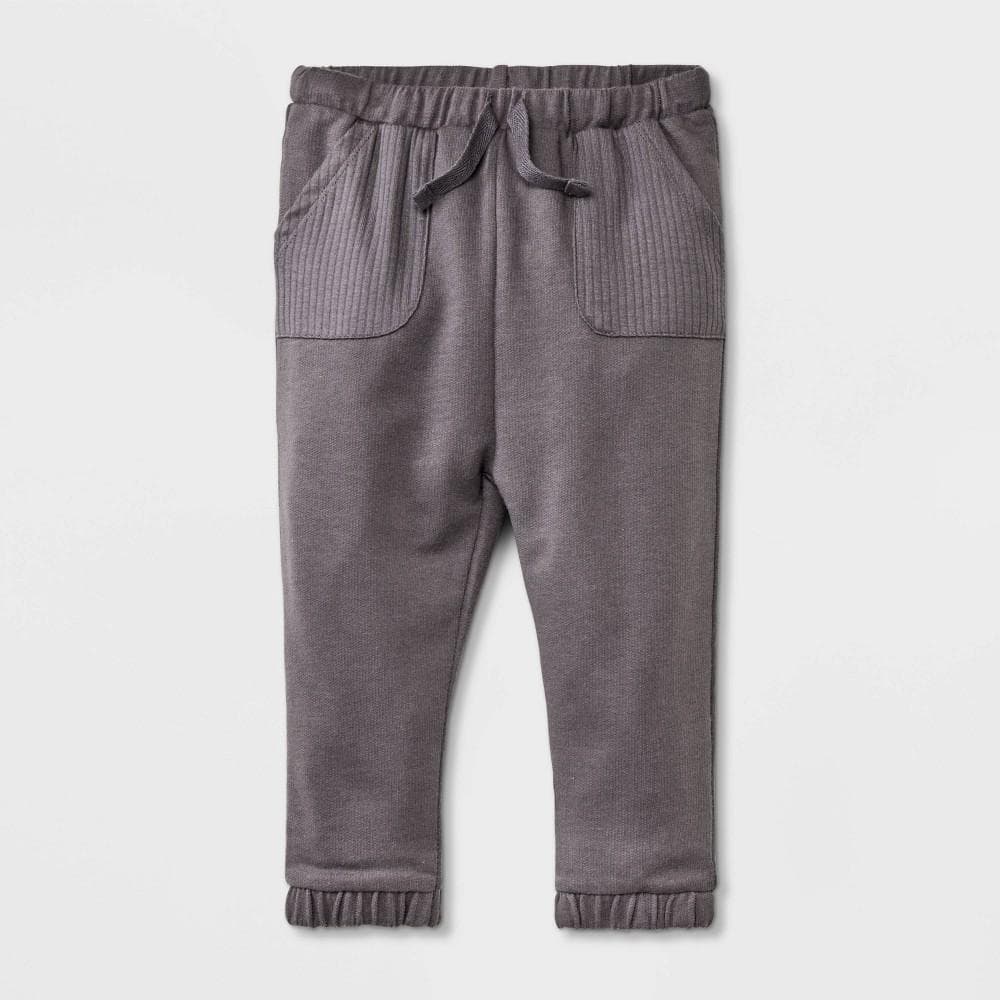 #6764 0-3M Baby Boys' Knit Jogger Pants - Cat & Jack Gray - Regular