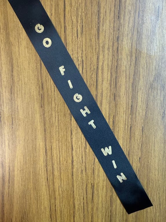 C00010 Custom Print Homecoming Ribbon-Memphis-Go Fight Win - 10 Yards of Ribbon