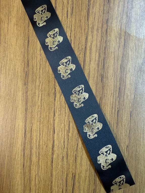 C00014 Custom Print Homecoming Ribbon-Memphis-Cyclone Graphic - 10 Yards of Ribbon