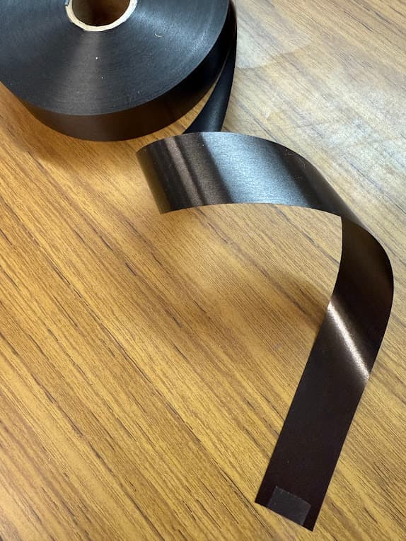 C00053 1.25 Inch Poly-Satin Ribbon Black - 1 Yard Ribbon