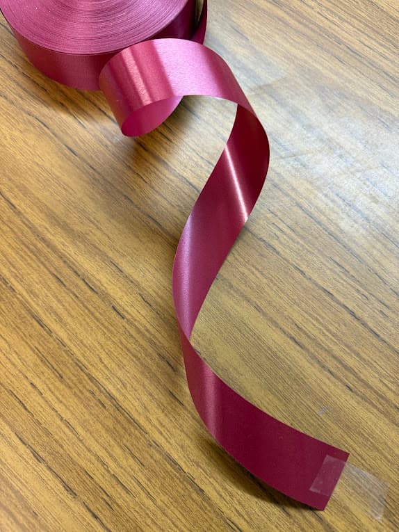 C00054 1.25 Inch Poly-Satin Ribbon Maroon - 1 Yard Ribbon