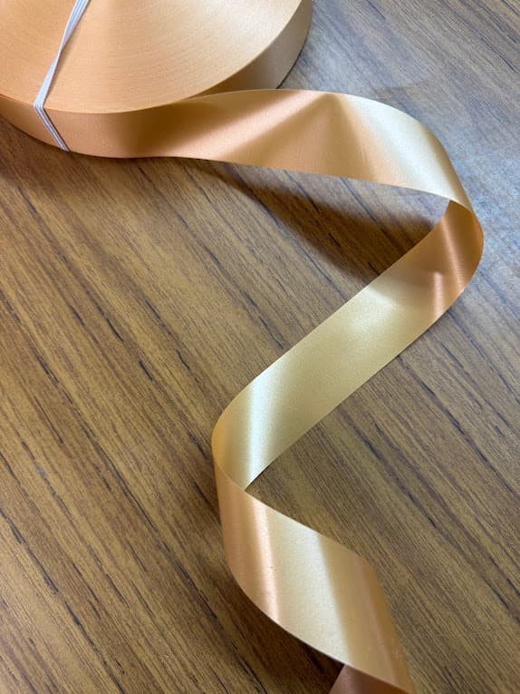 C00052 1.25 Inch Poly-Satin Ribbon Gold - 1 Yard Ribbon