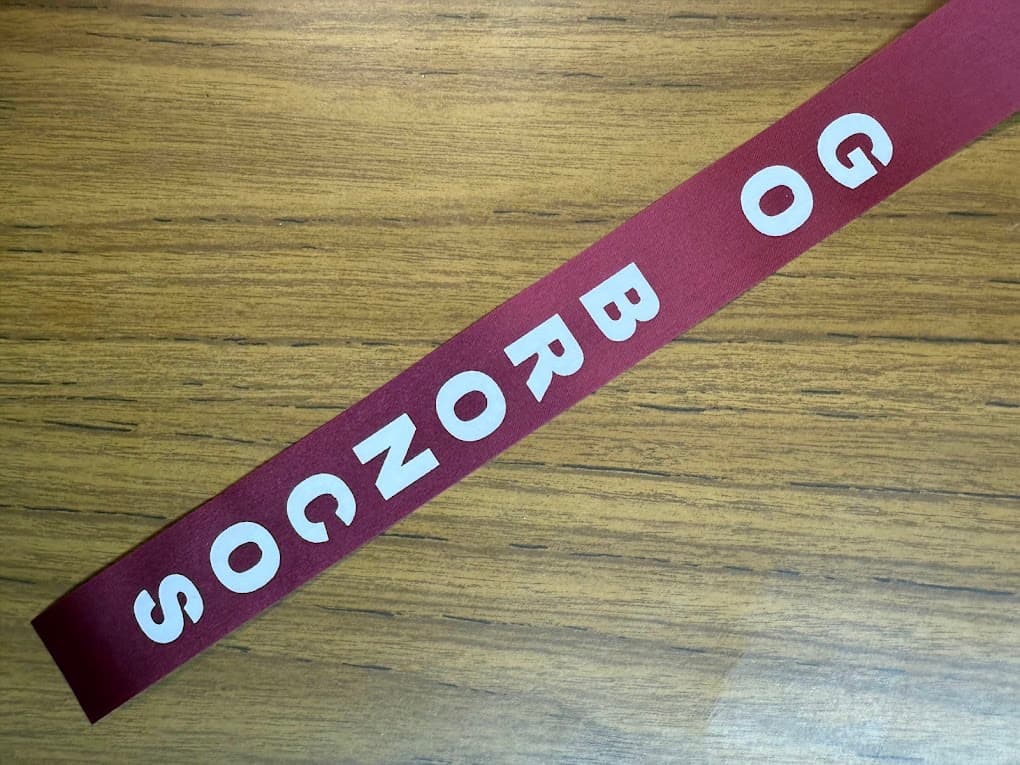 C00015 Custom Print Homecoming Ribbon-Clarendon #1-Go Broncos (1) - 1 Yard Ribbon