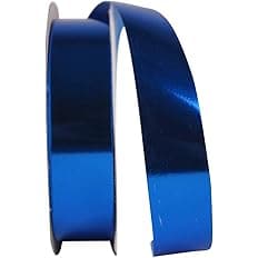 C00049 1.25 Inch Metallic Royal Blue Polypro Ribbon (1) - 10 Yards of Ribbon
