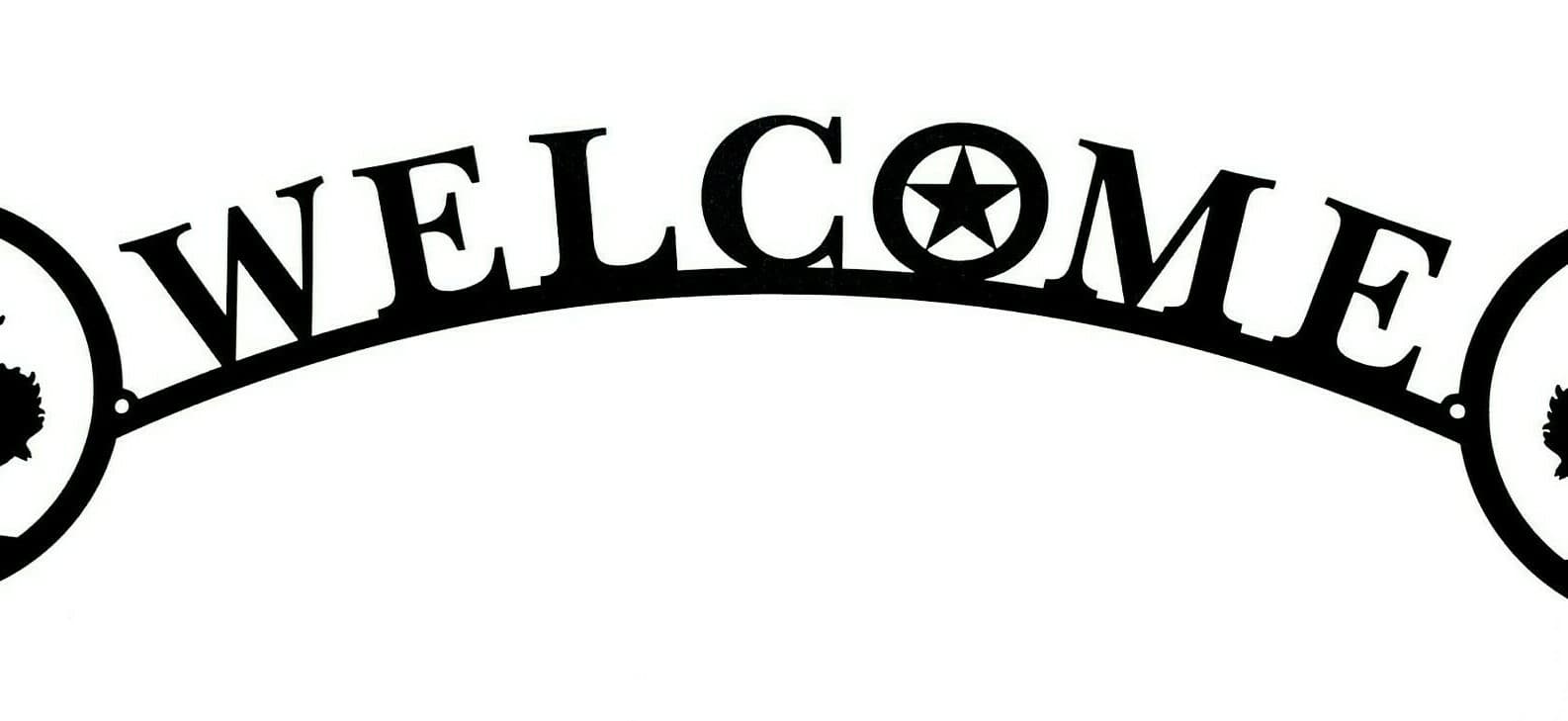 Rustic Home Cowboy Bronco Themed Decor Welcome Signs Metal Lodge Cabin Rodeo - Regular - Thumbnail 2