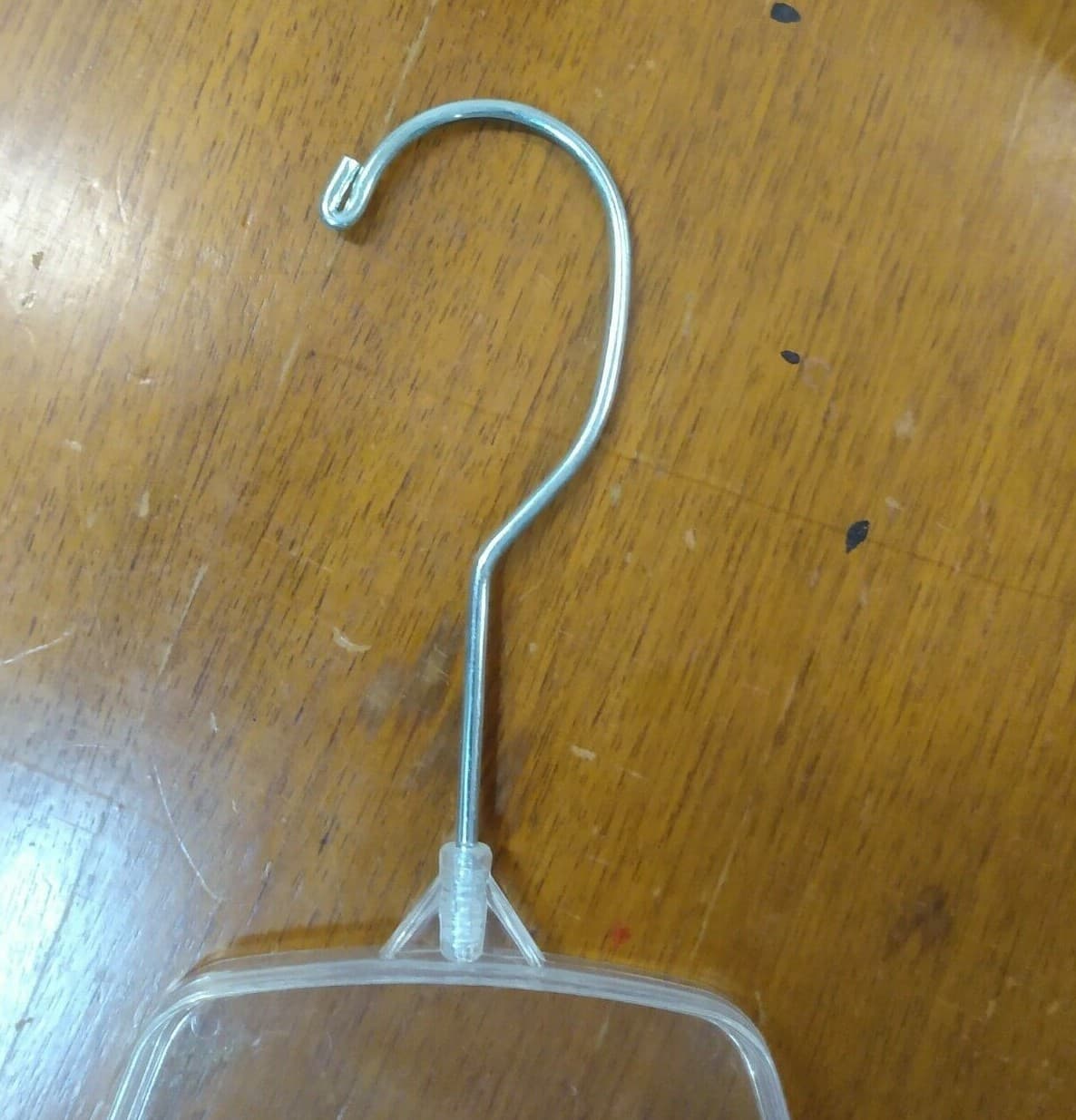 Plastic Long Neck Hangers 10 Count Swivel Hook Used Suits Dress Blouse Clear - Regular - Thumbnail 6