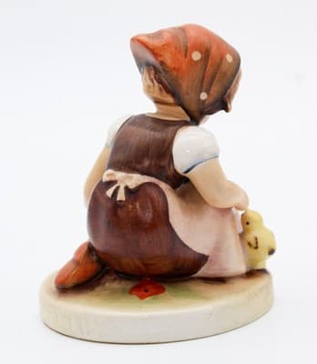 Hummel Goebel Vintage Germany Chick Girl Hand Painted Porcelain Figurine TMK2 - Thumbnail 5