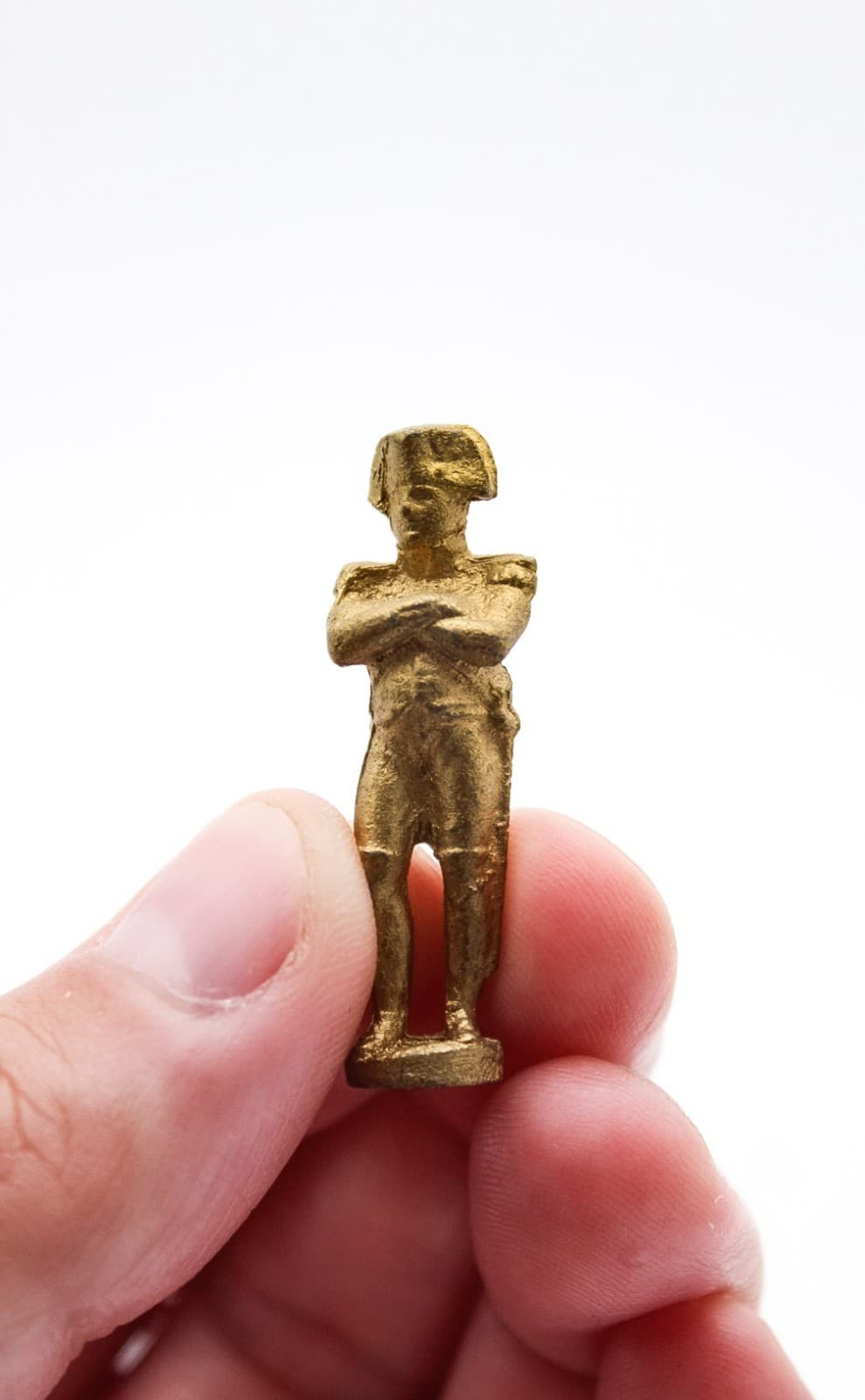 Vintage Miniature Dollhouse Brass Gold Gilt Emperor Napoleon Statue 1:12 - Thumbnail 2