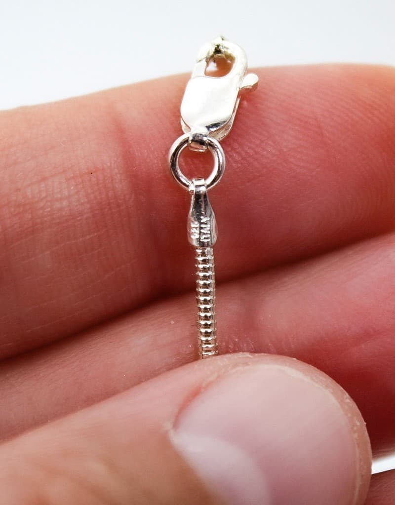 Sterling 925 Italy Pave Cubic Zirconia Elefant Pendant Snake Chain Neckalace - Thumbnail 4