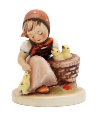 Hummel Goebel Vintage Germany Chick Girl Hand Painted Porcelain Figurine TMK2