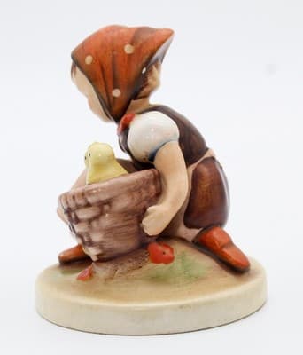 Hummel Goebel Vintage Germany Chick Girl Hand Painted Porcelain Figurine TMK2 - Thumbnail 4
