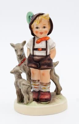 Hummel Goebel Little Goat Herder West Germany Vintage Porcelain Figurine TMK5 - Thumbnail 8