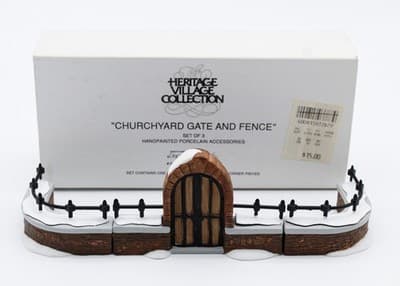 Department 56 Churchyard Gate & Fence Heritage Village Christmas Accessories 3pc - Thumbnail 2