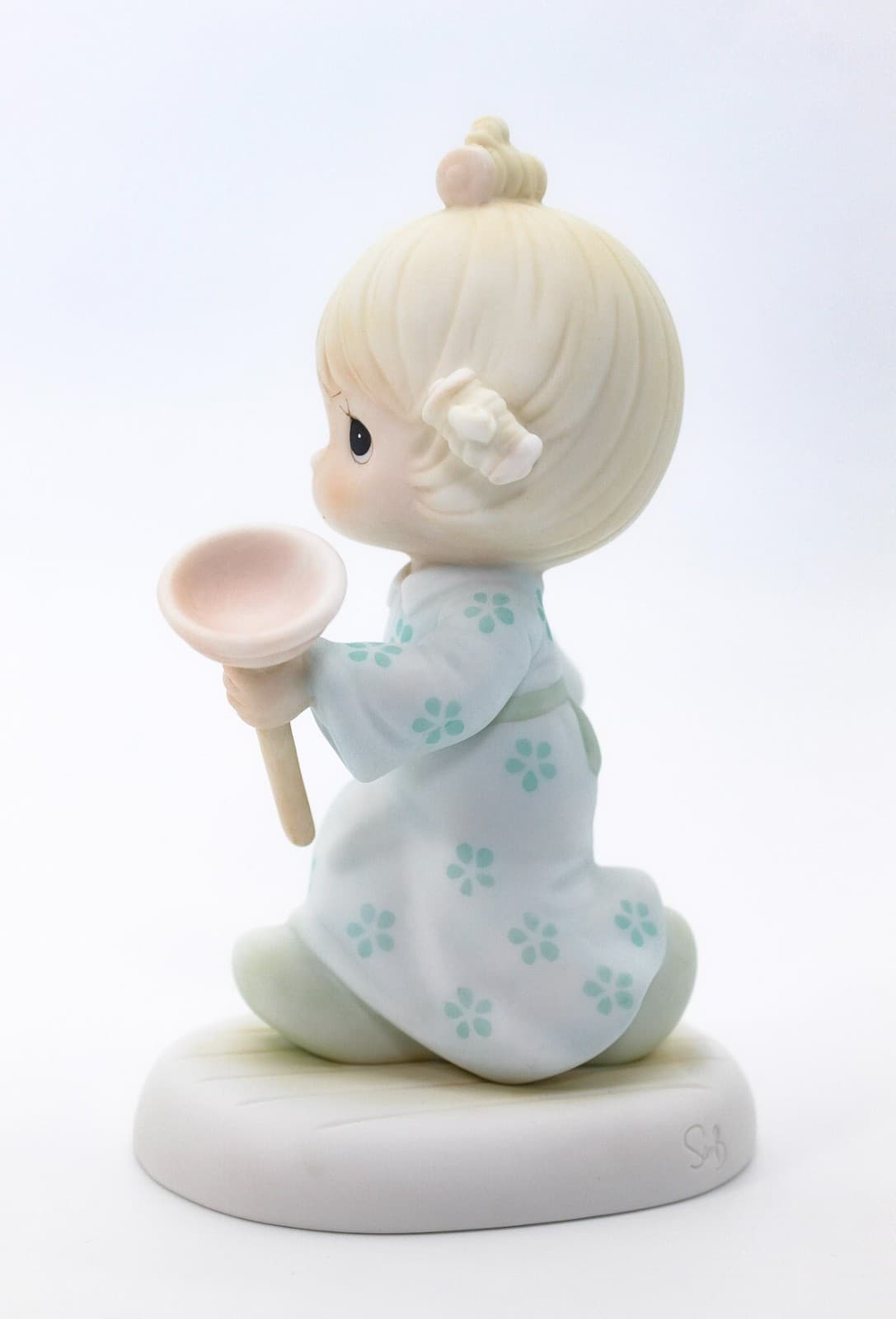 Precious Moments Faith Takes The Plunge Enesco Porcelain Figurine 1987 - Thumbnail 5