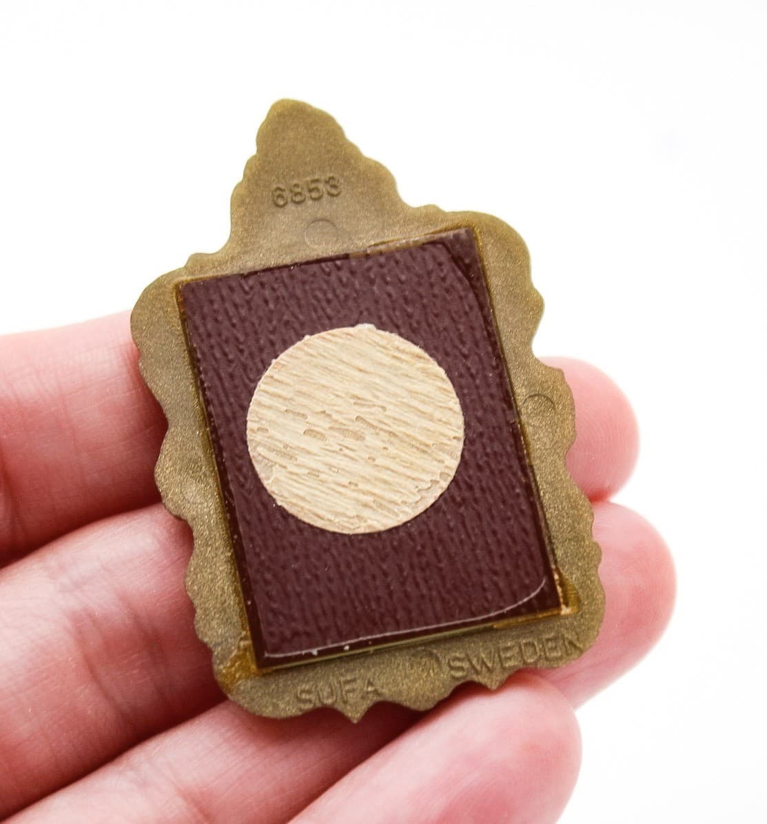 Vintage Sufa Sweden Plastic Gold Gilt Miniature Dollhouse Decorative Wall Mirror - Thumbnail 3
